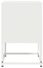 vidaXL Κομοδίνα 2 τεμ. Λευκό 36x39x60,5 εκ. από Χάλυβα