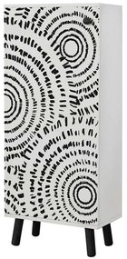 Παπουτσοθήκη Vegas 869VEL8630 50x38x135cm White-Black Μοριοσανίδα,Ξύλο