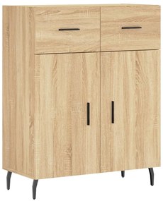 vidaXL Ντουλάπι Sonoma δρυς 69,5 x 34 x 180 εκ. από Επεξεργασμένο Ξύλο