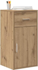 vidaXL Πλαϊνό γραφείο με συρτάρι Artisan Oak 38 x 34 x 75 εκ