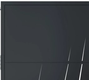 vidaXL Πόρτα Κήπου Ανθρακί 100x150 εκ. Σχέδιο Χαλυβδόφυλλου