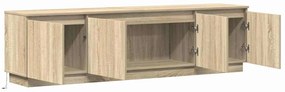 vidaXL Βιτρίνα τηλεόρασης με LED Sonoma Δρυς 180 x 38 x 49 εκ