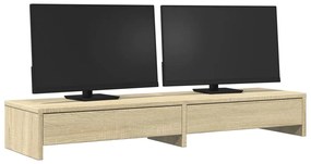 vidaXL Βάση Οθόνης με Συρτάρια Sonoma Δρυς 100x27x15 εκ. Επεξεργ. Ξύλο