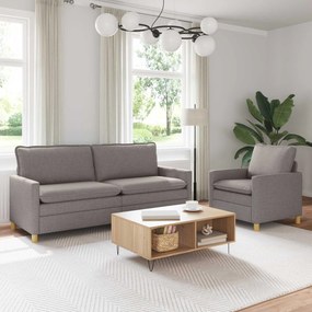 vidaXL Σετ Καναπέ 2 τμχ. Taupe Ύφασμα
