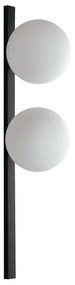 Φωτιστικό Τοίχου - Απλίκα I-Enoire-AP2 Black-White Luce Ambiente Design Μέταλλο,Γυαλί