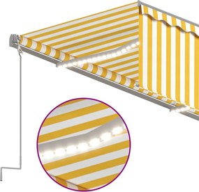 vidaXL Ηλεκτρική τέντα με LED και αισθητήρα 3 x 2,5 m