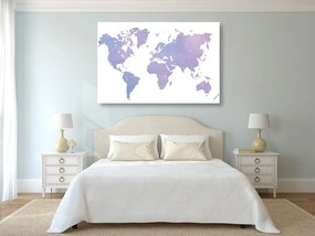 Εικόνα όμορφο παγκόσμιο χάρτη - 120x80