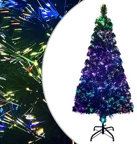 vidaXL Χριστουγεννιάτικο Δέντρο Τεχν &amp; Βάση Πράσινο Οπτικές Ίνες 150εκ