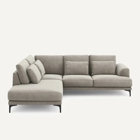 Γωνιακός καναπές αριστερός, από βελούδινo chenille, Marsile