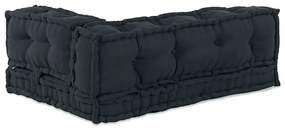 vidaXL Μαξιλάρι για καναπέ παλέτας 3 pcs Ανθρακί ύφασμα