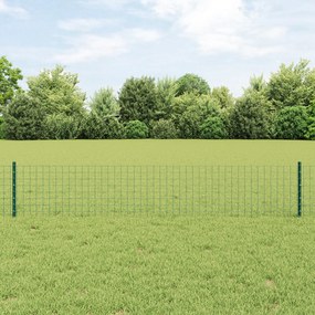vidaXL Πό posts φράχτη 22 pcs Πράσινο 80 x 2.7 x 2.7 εκ. Ατσάλι