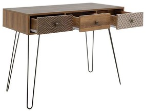 Κονσόλα Boho καρυδί με μεταλλικά πόδια 100x50,5x74,5εκ 100x50.5x74.5 εκ.
