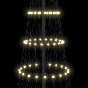 vidaXL LED Χριστουγεννιάτικο Δέντρο με βάση Θερμό λευκό 250 cm Μέταλλο