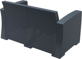Καναπές 2Θεσιος Monaco Dark Grey Πολυπροπυλενίου 140X79X79εκ.