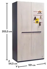 Παιδική ντουλάπα 2φυλλη TRIO TR-1001 Cilek