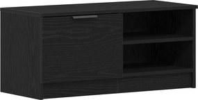 vidaXL Ντουλάπι TV 80 x 35 x 36,5 cm Μαύρη Οξυά Επεξεργασμένο Ξύλο
