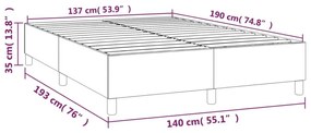 Πλαίσιο Κρεβατιού Καφέ 140x190 εκ. από Συνθετικό Δέρμα - Καφέ