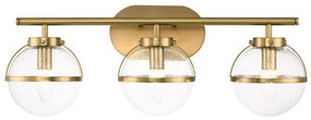 Απλίκα Φωτιστικό Τοίχου Μπάνιου 3xE14 40W IP44 Hollis Elstead HK-HOLLIS3-C-HB-BATH Ορείχαλκος