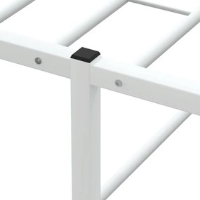 vidaXL Πλαίσιο κρεβατιού χωρίς στρώμα Λευκό 90x200 cm Μεταλλικό
