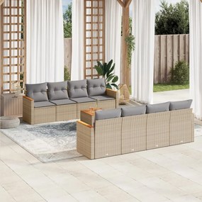 vidaXL Patio Sofa Set 8-θέσια Beige and Grey