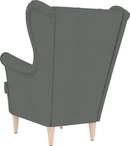 vidaXL Πολυθρόνα Σκούρο Γκρι 74x84x100 εκ. Υφασμάτινη