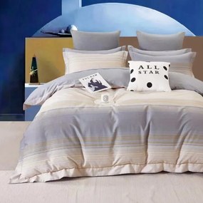 Beauty Home Σετ σεντόνια υπέρδιπλα με λάστιχο Art 12618 Bach 165x200+30 Γκρι,Μπεζ