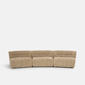 Τριθέσιος αρθρωτός καναπές από flame chenille, SWEETY