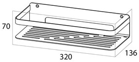 Tiger Ράφι Ντουζιέρας Caddy Ασημί Μεγάλο 1400630946