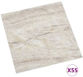 vidaXL Δάπεδο Αυτοκόλλητο Μπεζ 55 τεμ. 5,11 μ² από PVC