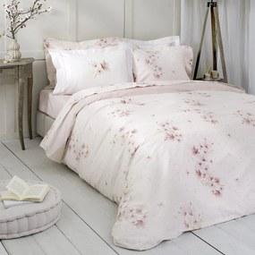 Σεντόνια King Size (Σετ) Nima Forget Me Not Ροζ Χωρίς Λάστιχο 270x280