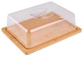 Βάση τυριών  Bamboo Essentials με πλαστικό καπάκι 24x18x7,5cm Estia 01-12960