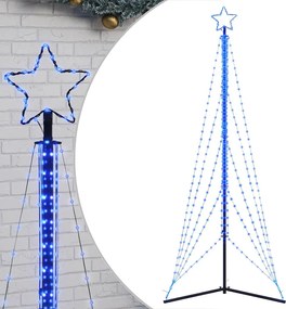 vidaXL Χριστουγεννιάτικο δέντρο LED 525 LED μπλε 302 εκ.