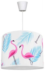 Φωτιστικό Οροφής Παιδικό Flamingo KL-0021 E27 Φ35cm 20cm Pink-Multi Metanor Metal, Fabric