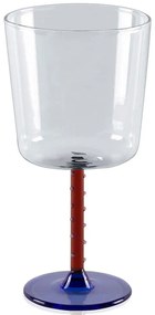 Ποτήρι Κρασιού Κολωνάτο 280TMA1984 8x8x18cm 300ml Amber-Blue Hermia Glass