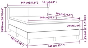 ΚΡΕΒΑΤΙ BOXSPRING ΜΕ ΣΤΡΩΜΑ ΚΑΠΟΥΤΣΙΝΟ 140X190ΕΚ.ΑΠΟ ΣΥΝΘ.ΔΕΡΜΑ 3130660