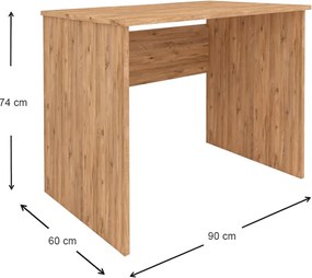 Γραφείο εργασίας Kalen Megapap χρώμα pine oak 90x60x74εκ.