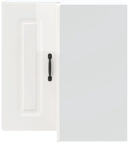 vidaXL Γωνιακό ντουλάπι τοίχου κουζίνας "Kalmar" High Gloss White