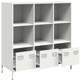 vidaXL Ντουλάπι Λευκό 101,5x39x103,5 εκ. από Χάλυβα