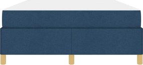 vidaXL Σκελετός Κρεβατιού με στρώμα Μπλε 140 x 190 cm ύφασμα