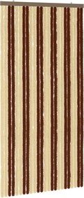 vidaXL Κουρτίνα εντόμων Chenille Καφέ και μπεζ 100 x 200 cm 100% PP