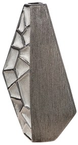Βάζο Κεραμικό Ασημί χρώμα 24X9X47Cm 24X9X47Cm