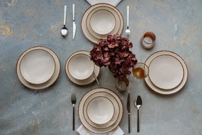 Dinner Set (24 Pieces) GBSATN24KY458KH White
Brown