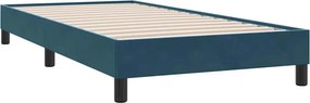 vidaXL Box Spring Κρεβάτι χωρίς στρώμα Σκούρο μπλε Βελούδινο