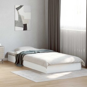 vidaXL Κρεβάτι δαπέδου Λευκό 80 x 200 cm Επεξεργασμένο Ξύλο