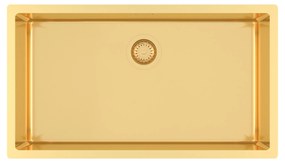 Helika Nova 100B Υποκαθήμενος Ανοξείδωτος Νεροχύτης 79x45mm PVD Gold