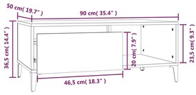 ΤΡΑΠΕΖΑΚΙ ΣΑΛΟΝΙΟΥ ΛΕΥΚΟ 90 X 50 X 36,5 ΕΚ. ΕΠΕΞΕΡΓΑΣΜΕΝΟ ΞΥΛΟ 821052