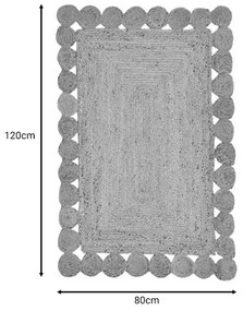 Χαλί Doze Inart μπεζ 100% γιούτα 120x180x1εκ - 302-000010