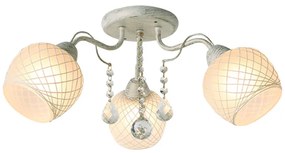 Φωτιστικό Οροφής Τρίφωτο Aca Oporto EG165883C White Gold
