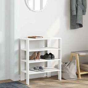 Ράφι παπουτσιών Λευκό 61x32x70 cm Κατασκευασμένο ξύλο - Λευκό