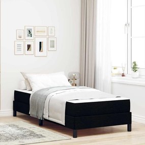 vidaXL Κρεβάτι με ελατήρια Άλλο Μαύρο 90 x 190 cm ύφασμα